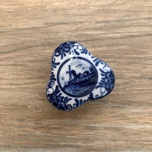 Vintage Delft Blue Trinket Box